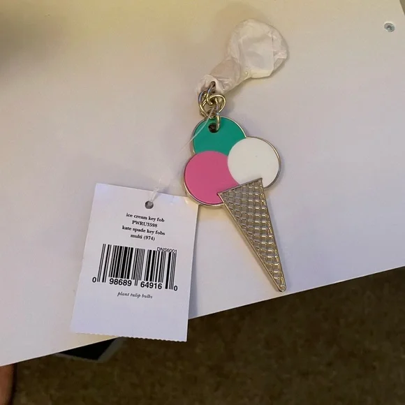 Kate Spade Ice Cream Cone Keychain - Picture 9 of 9